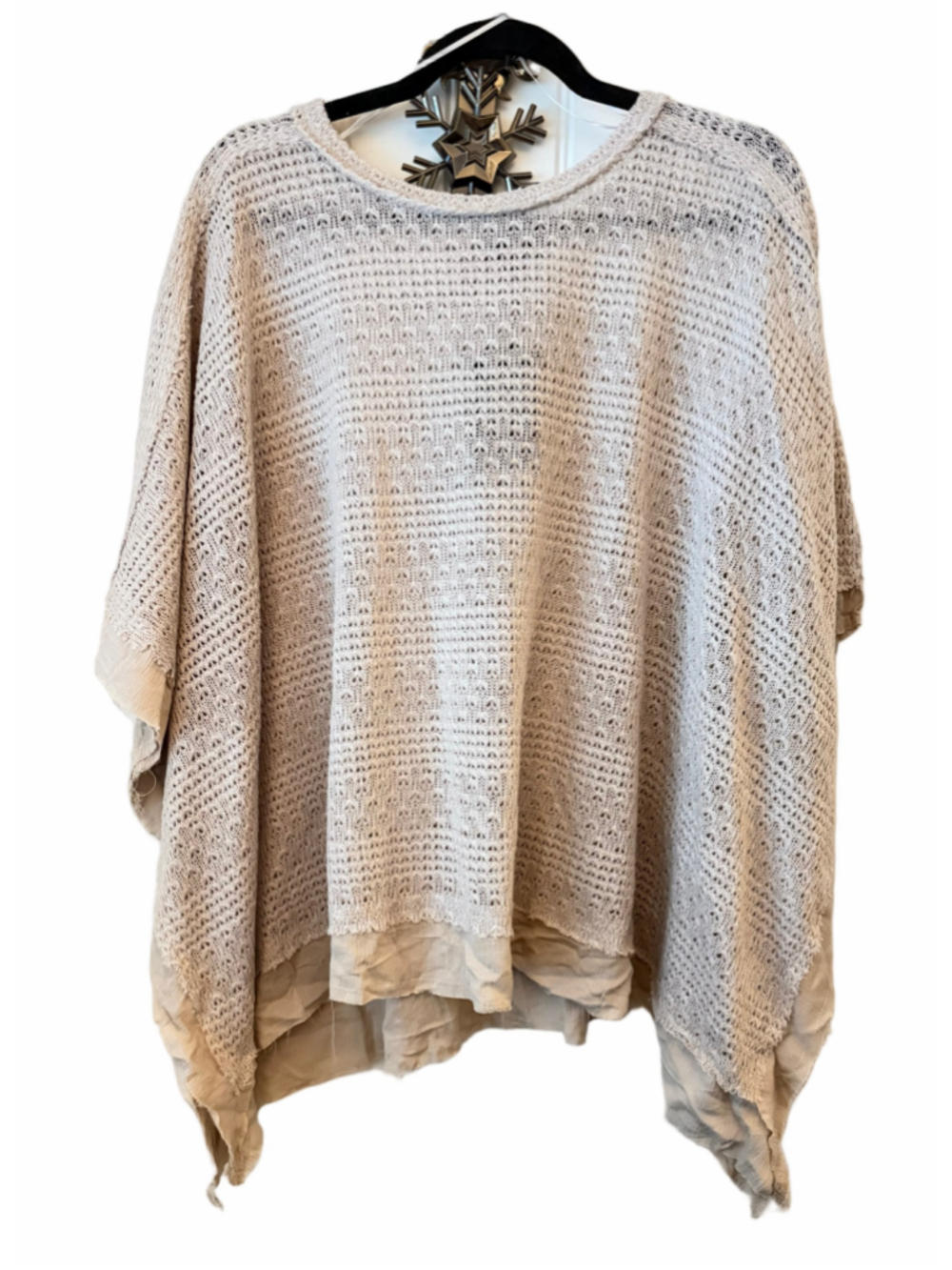 Women's Gigio USA Beige Knit Blouse Size L